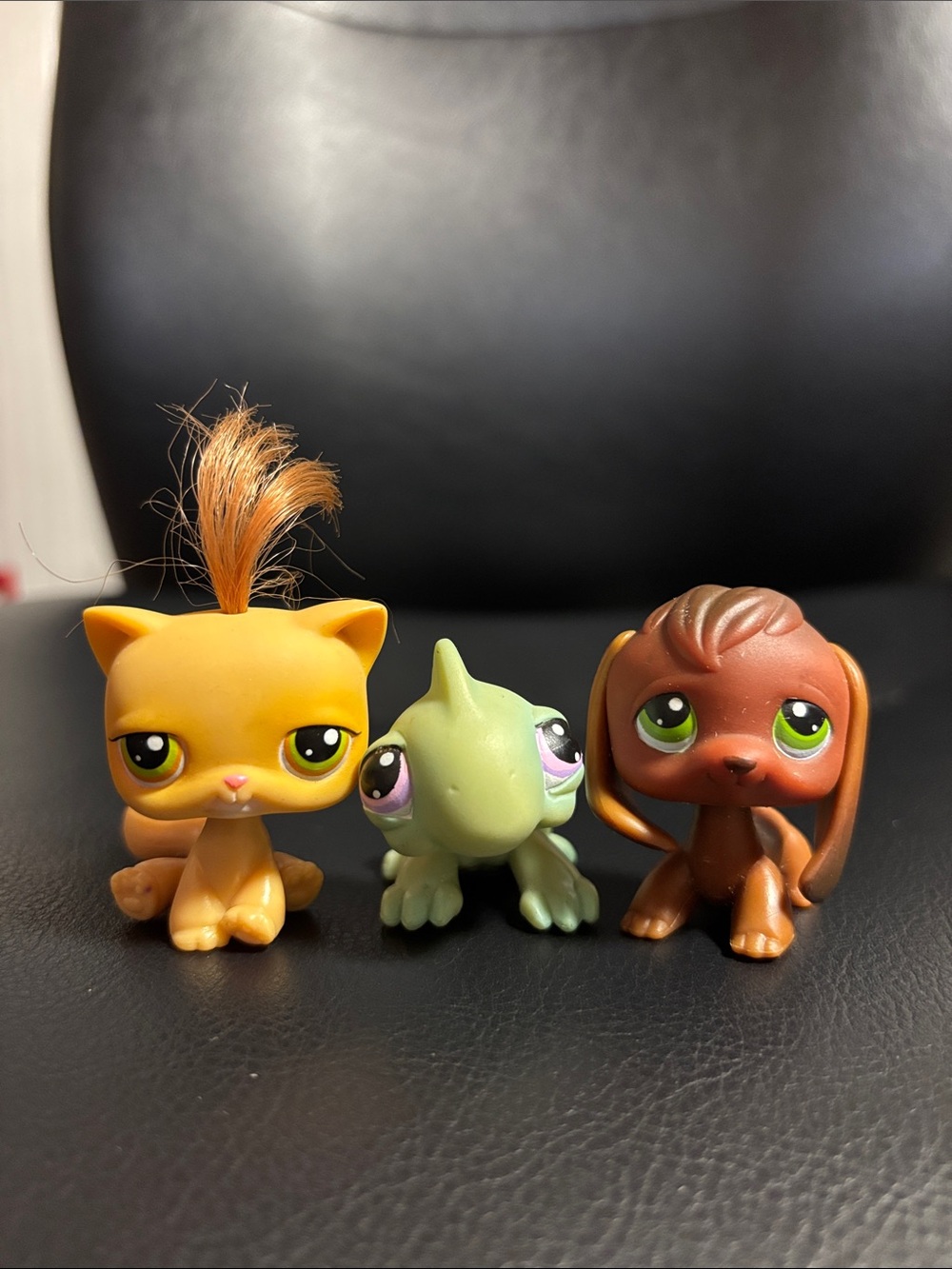 Littlest Pet Shop LPS Bedtime Blast #77 Beagle Dog & #78 Real Hair Cat & Iguana